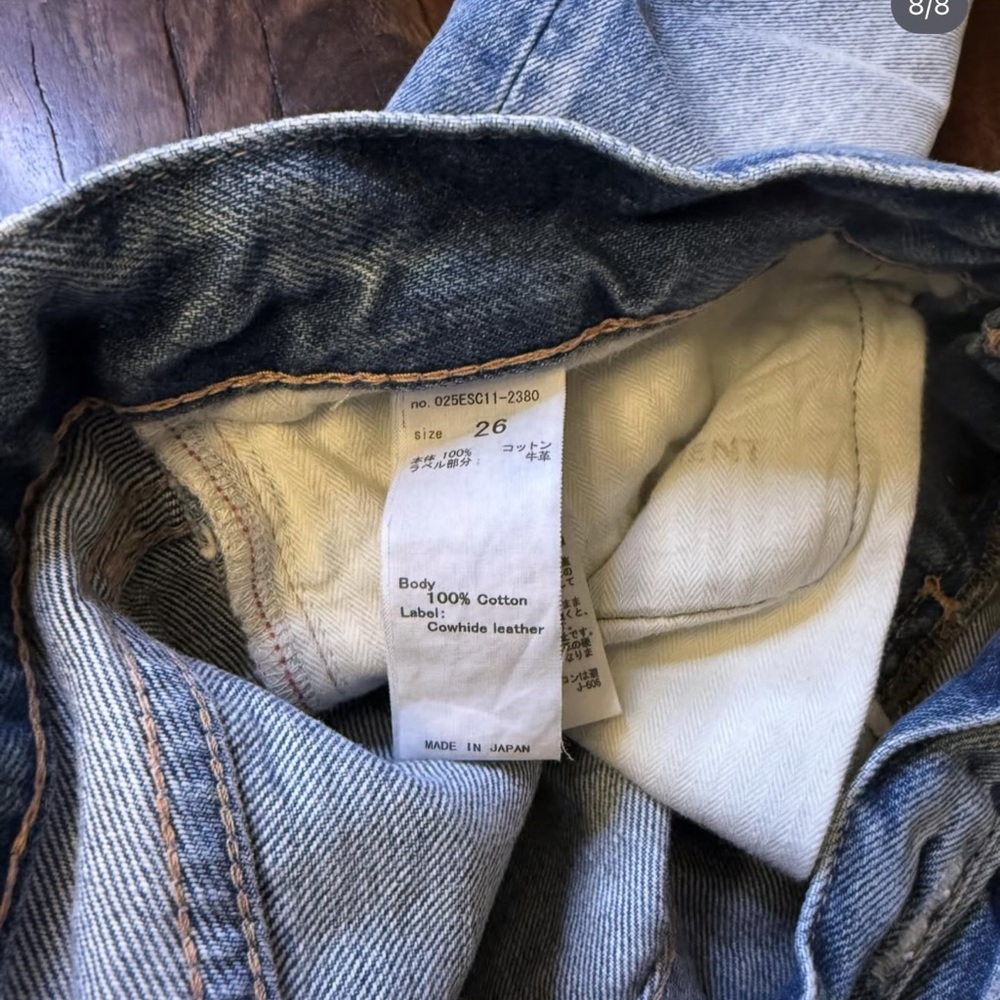 Moussy Vintage Keller Blue Straight Leg Jeans Size 26 MSRP $325 - Picture 8 of 8